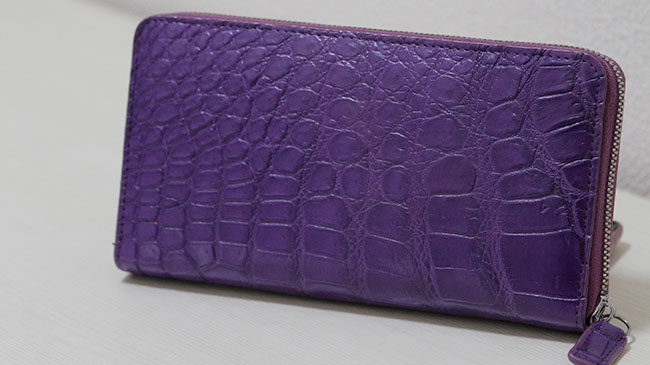 SKSPEX 最高級本革 一枚革クロコダイル 長財布